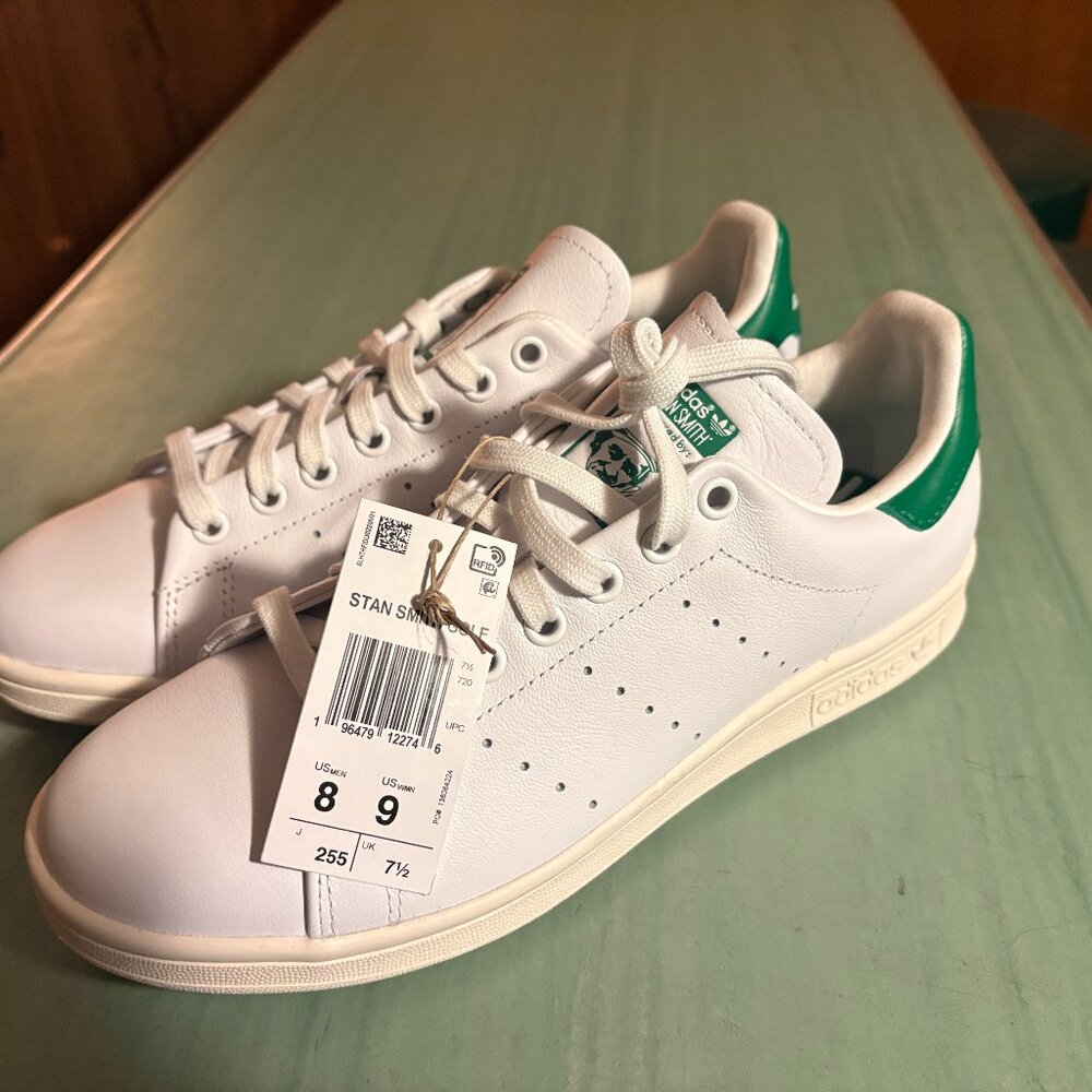 NEW Womens Adidas Stan Smith Spikeless Golf Shoes Size 9 Mens Size 8